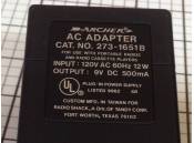 USED Power Adapter Archer 273-1651B 9VDC 500mA