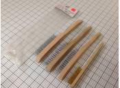 Wire Brush Set Wood Handle 9-12 Inch (4Pcs)