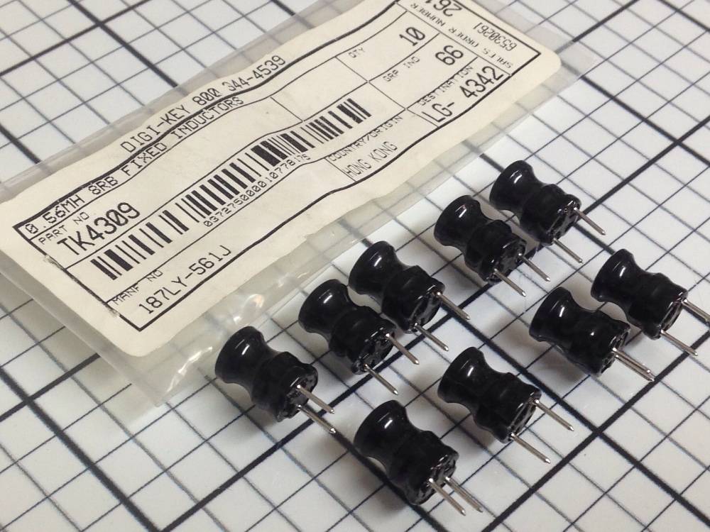 Fixed Inductor 0.56MH 187LY561J DigiKey TK4309 (Pack of 9