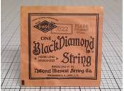 Vintage Black Diamond Guitar String NMS .022 Plain Polished Steel