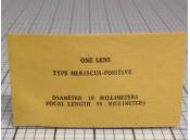 Meniscus-Positive Lens 18mm Diameter x 95mm Focal Length